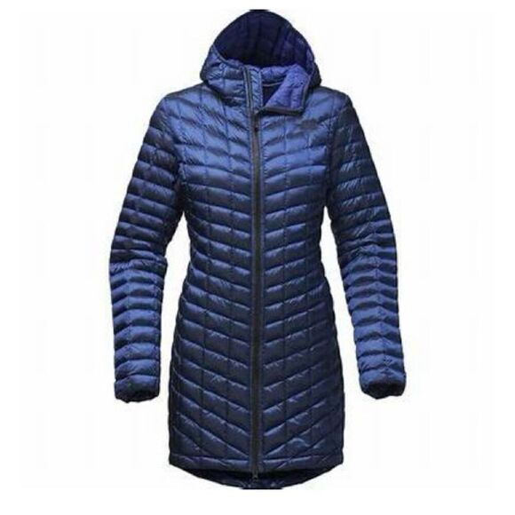 The North Face Women’s Blue Black ThermoBall Parka II Insulated Jacket - Picture 1 of 16